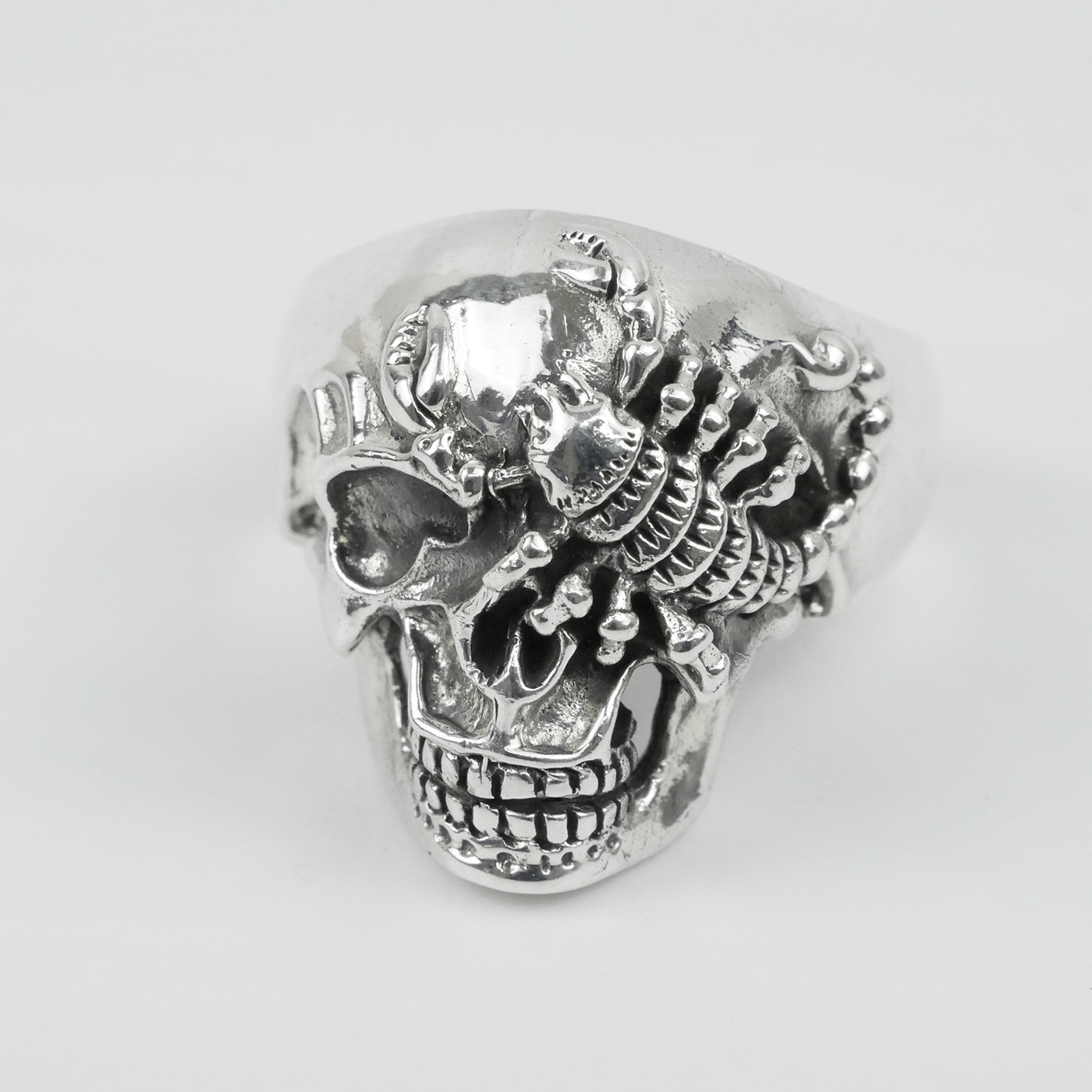 Silver "Scorpion Skull" Gents Ring
