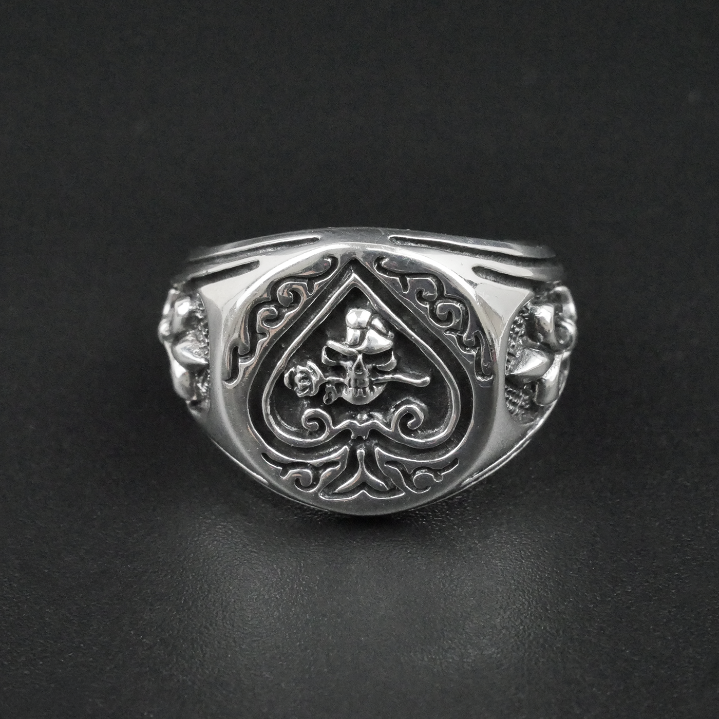 Silver "Ace of Skull's" Gents Ring