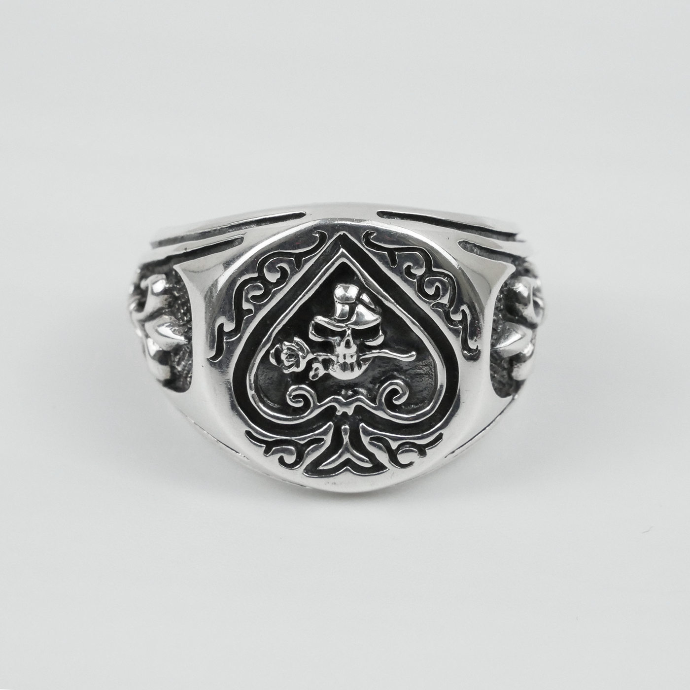 Silver "Ace of Skull's" Gents Ring