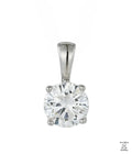 Silver Solitaire Natural Zircon Pendant Just Silver Jewellery