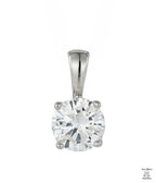 Silver Solitaire Natural Zircon Pendant Just Silver Jewellery
