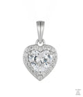 Silver Heart Natural Zircon Pendant Just Silver Jewellery