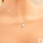 Silver Heart Natural Zircon Pendant Just Silver Jewellery