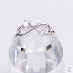 Silver Natural Zircon Infinity Ring Just Silver Jewellery