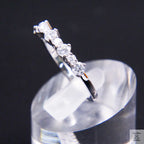 Silver 9 Stone Mossanite Eternity Ring Just Silver Jewellery