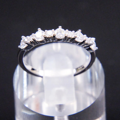 Silver 9 Stone Mossanite Eternity Ring Just Silver Jewellery