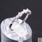 Silver 9 Stone Mossanite Eternity Ring Just Silver Jewellery