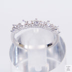 Silver 9 Stone Mossanite Eternity Ring Just Silver Jewellery