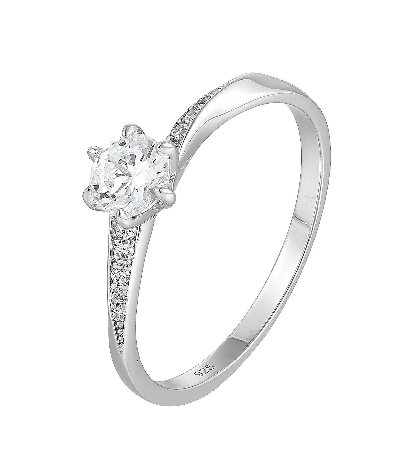 Silver Natural Zircon Solitaire Ring