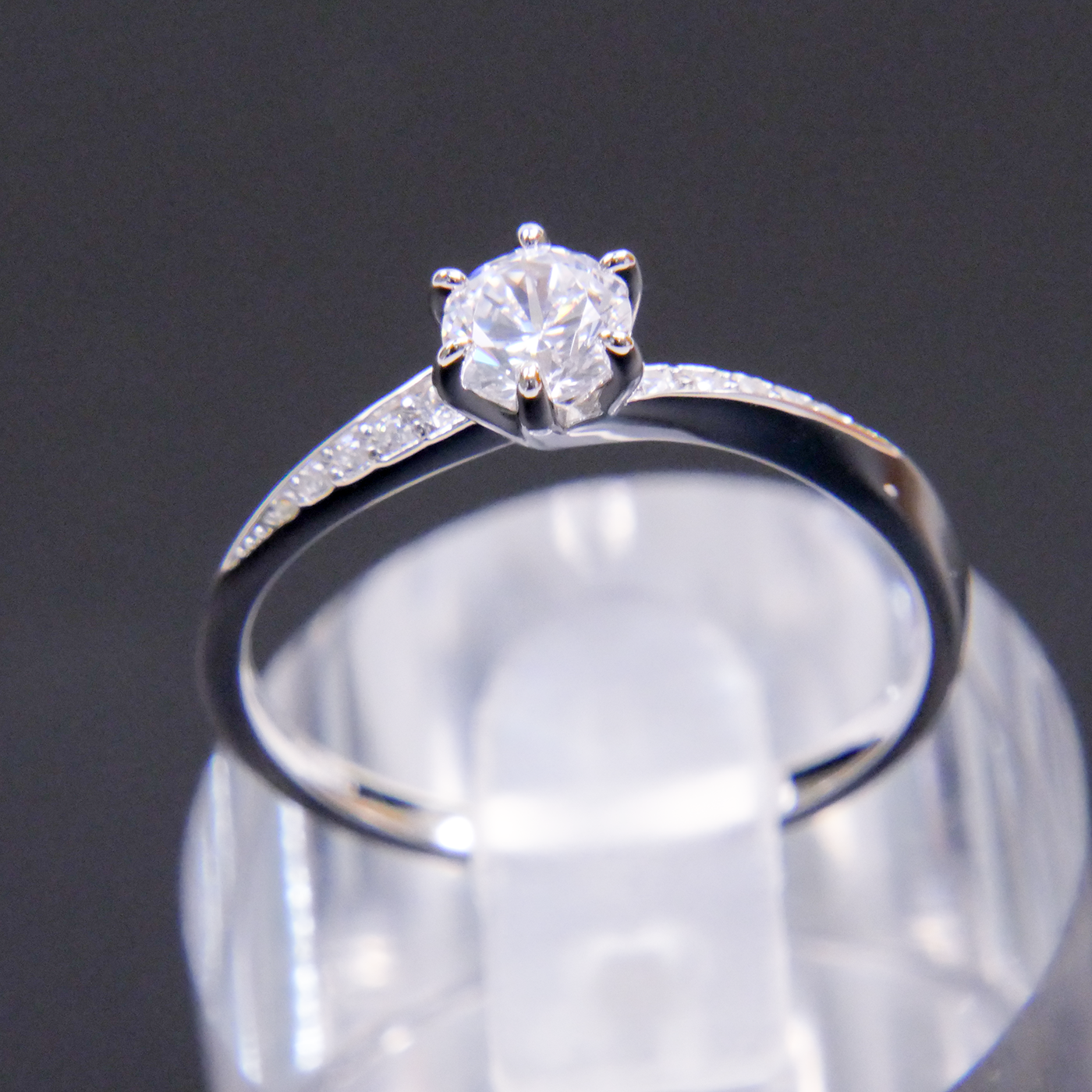 Silver Natural Zircon Solitaire Ring