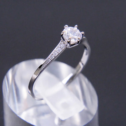 Silver Natural Zircon Solitaire Ring Just Silver Jewellery