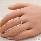 Silver Trilogy Natural Zircon Eternity Ring Just Silver Jewellery