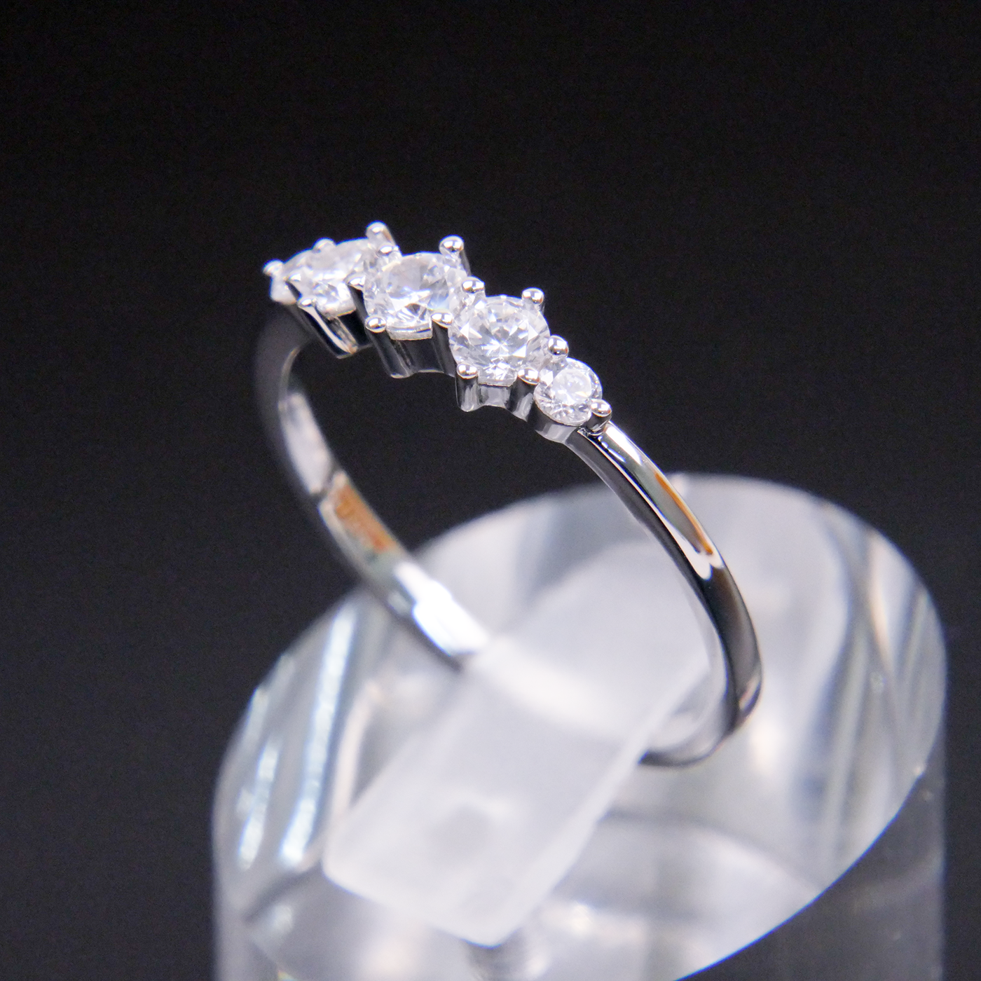 Silver Trilogy Natural Zircon Eternity Ring