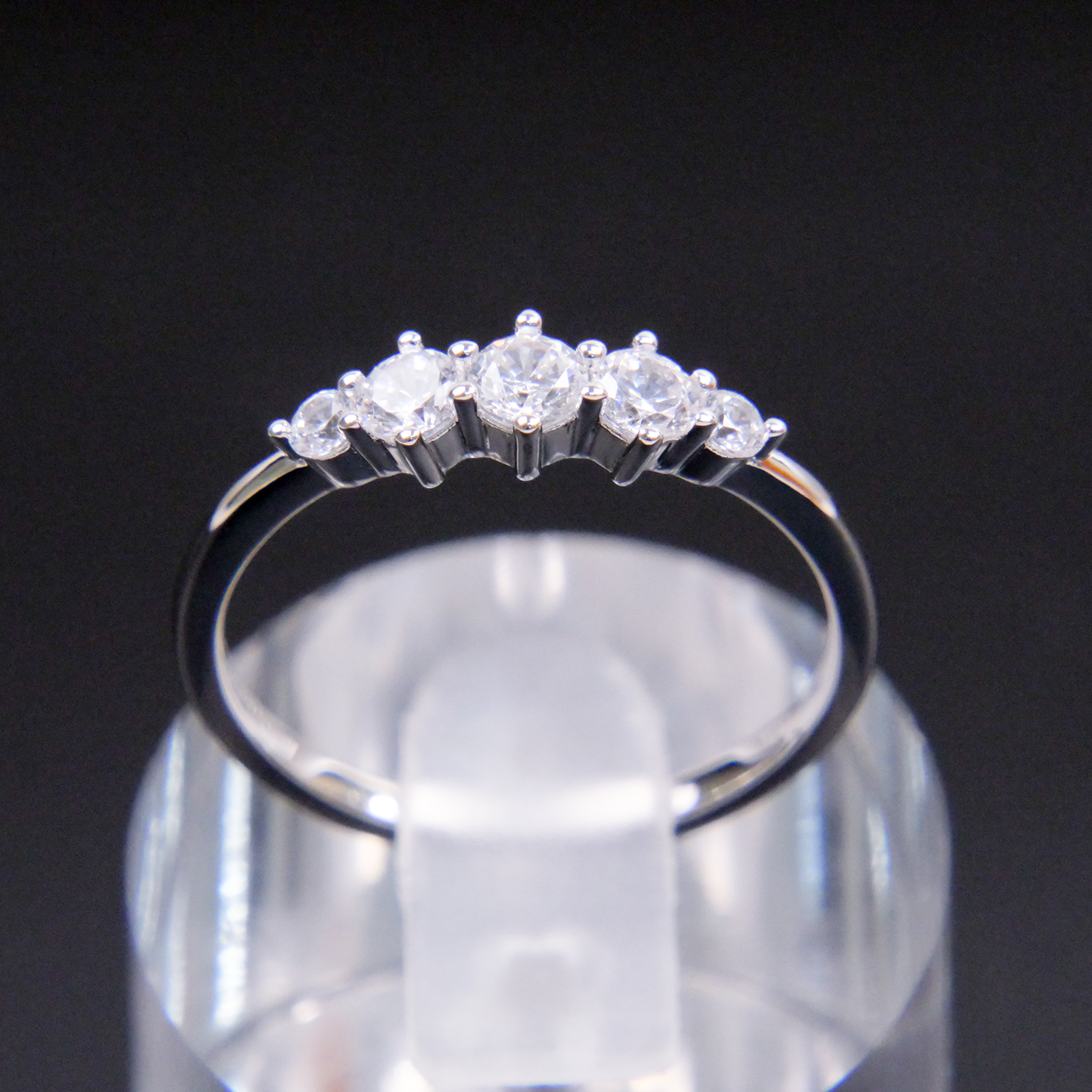 Silver Trilogy Natural Zircon Eternity Ring