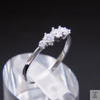 Silver Trilogy Natural Zircon Eternity Ring Just Silver Jewellery