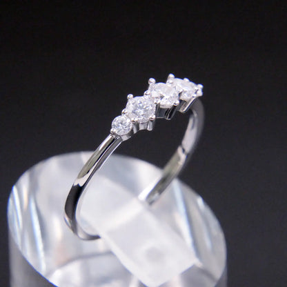Silver Trilogy Natural Zircon Eternity Ring Just Silver Jewellery