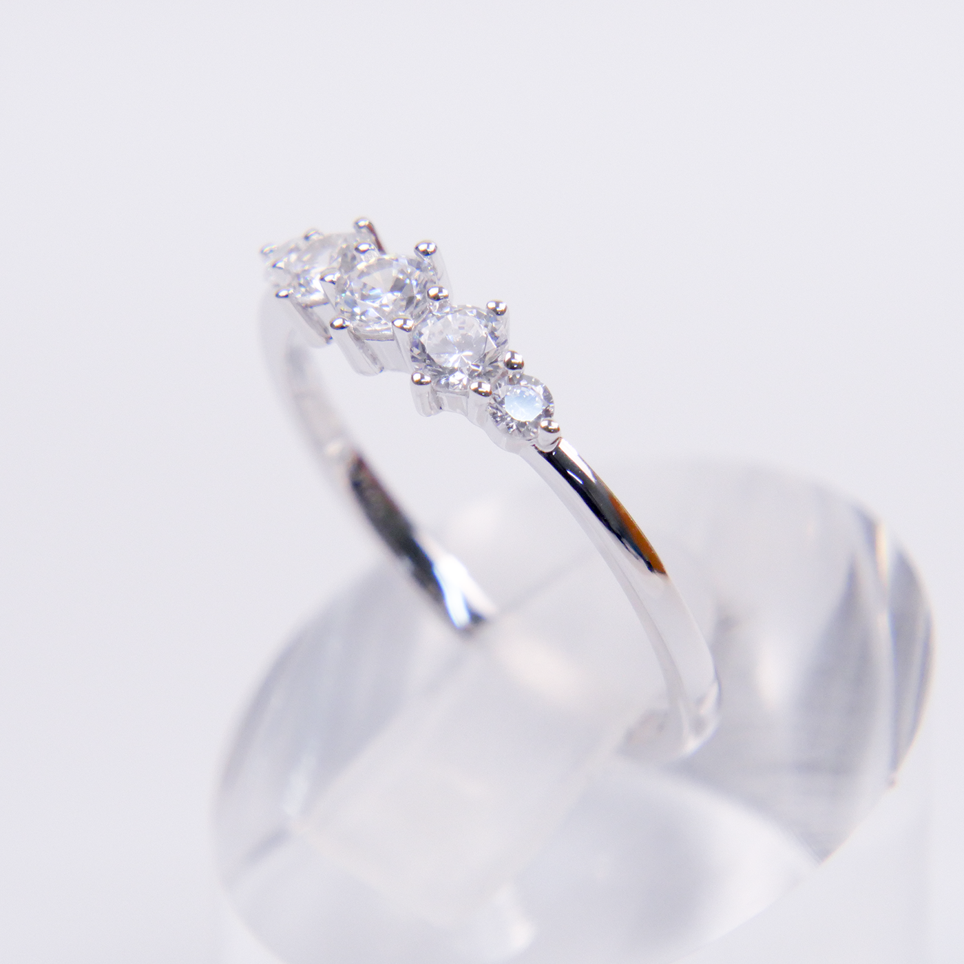 Silver Trilogy Natural Zircon Eternity Ring