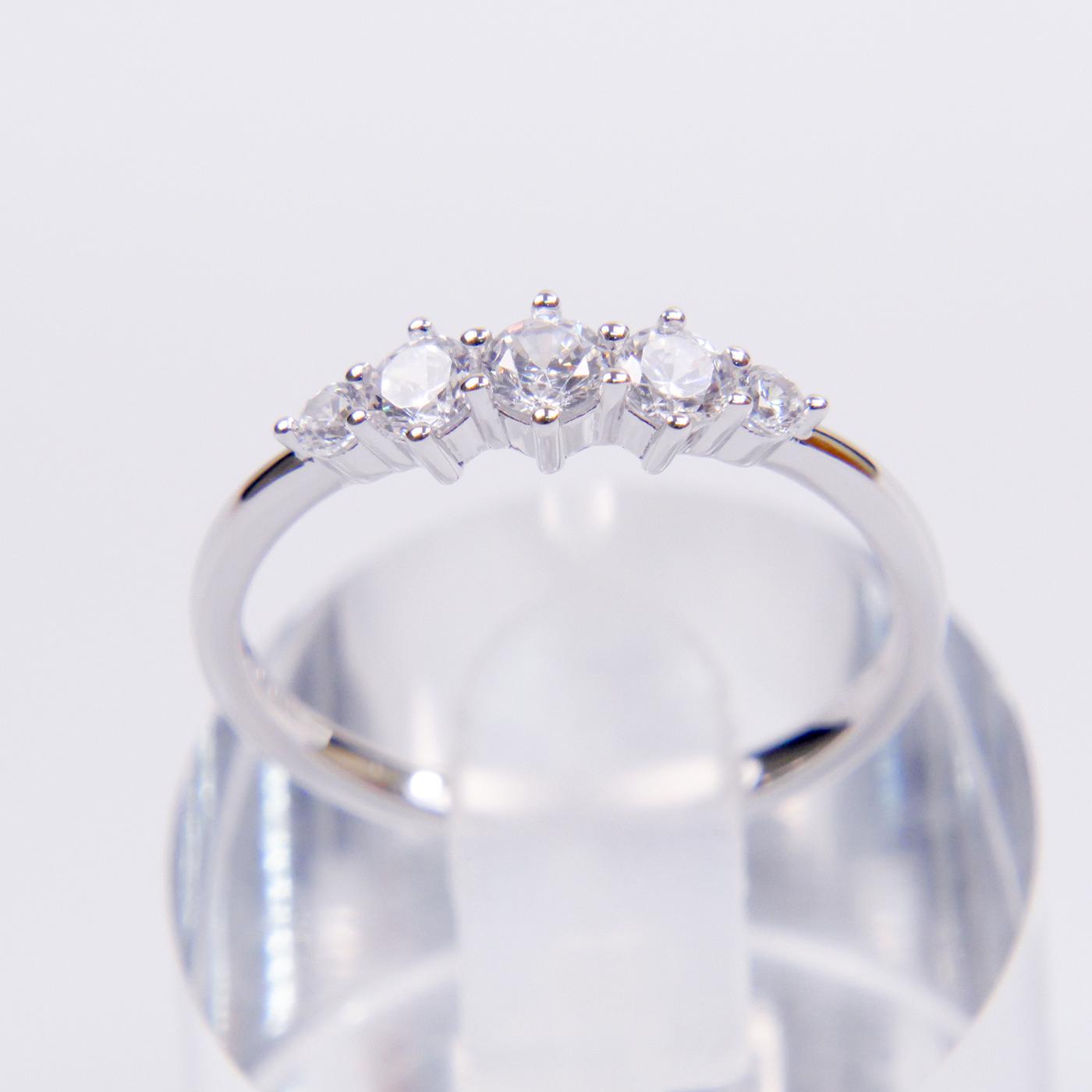 Silver Trilogy Natural Zircon Eternity Ring