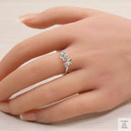 Silver Twin Flower Ring Just Silver Jewellery