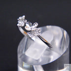 Silver Twin Flower Ring Just Silver Jewellery