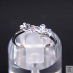 Silver Twin Flower Ring Just Silver Jewellery