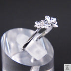 Silver Twin Flower Ring Just Silver Jewellery