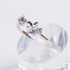Silver Twin Flower Ring Just Silver Jewellery