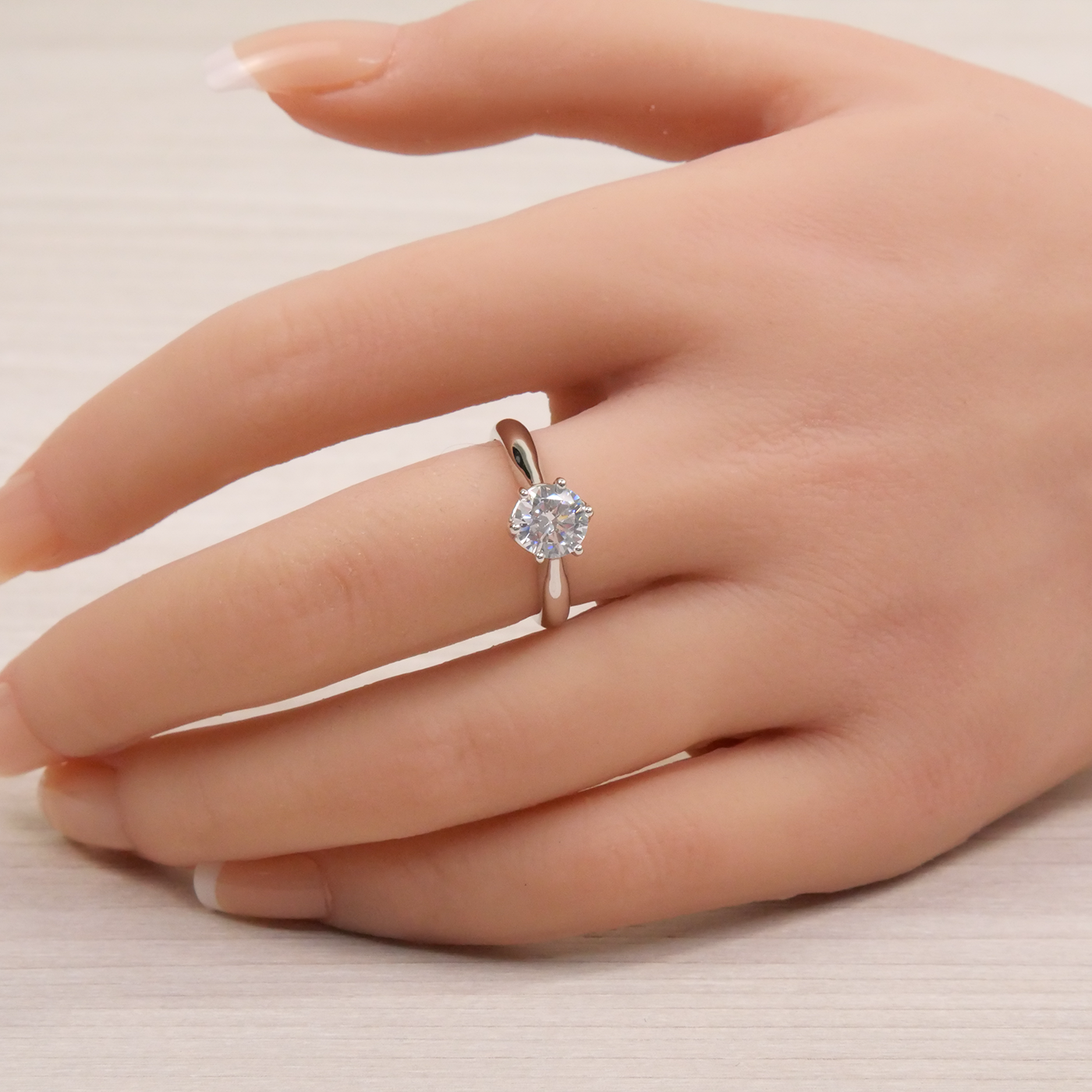 Silver Natural Zircon Solitaire Ring