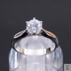 Silver Natural Zircon Solitaire Ring Just Silver Jewellery