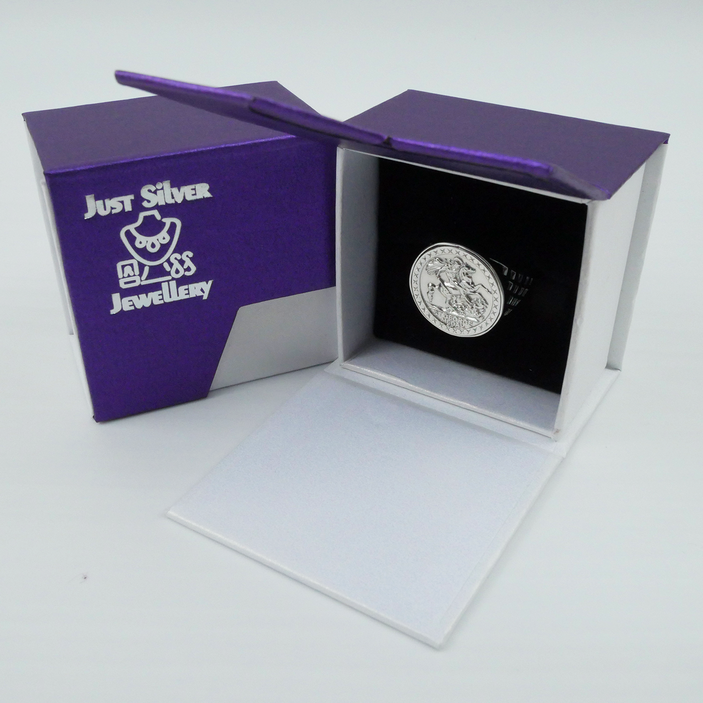 Silver "St George" Gents Ring