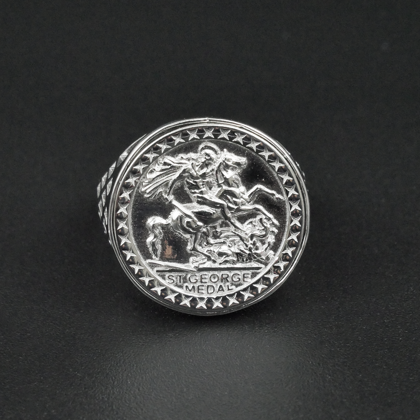 Silver "St George" Gents Ring