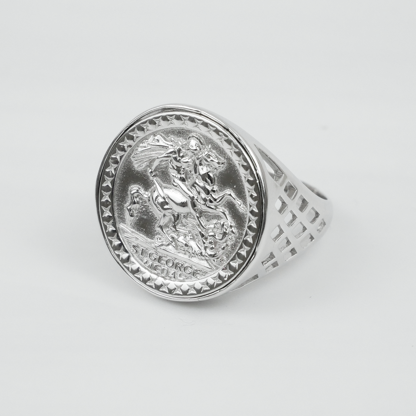 Silver "St George" Gents Ring