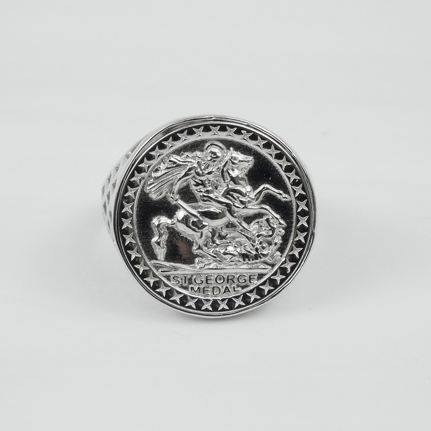 Silver "St George" Gents Ring