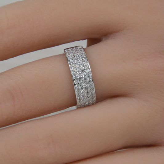 Silver White Zirconia Ring
