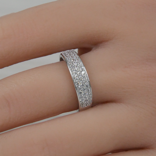 Silver White Zirconia Ring