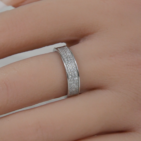 Silver White Zirconia Ring