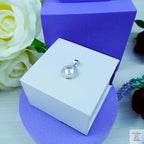 Silver Round White Zirconia Gemstone cluster pendant Just Silver Jewellery