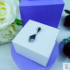 Silver Bridal pendant with Black Zirconia gemstone Just Silver Jewellery