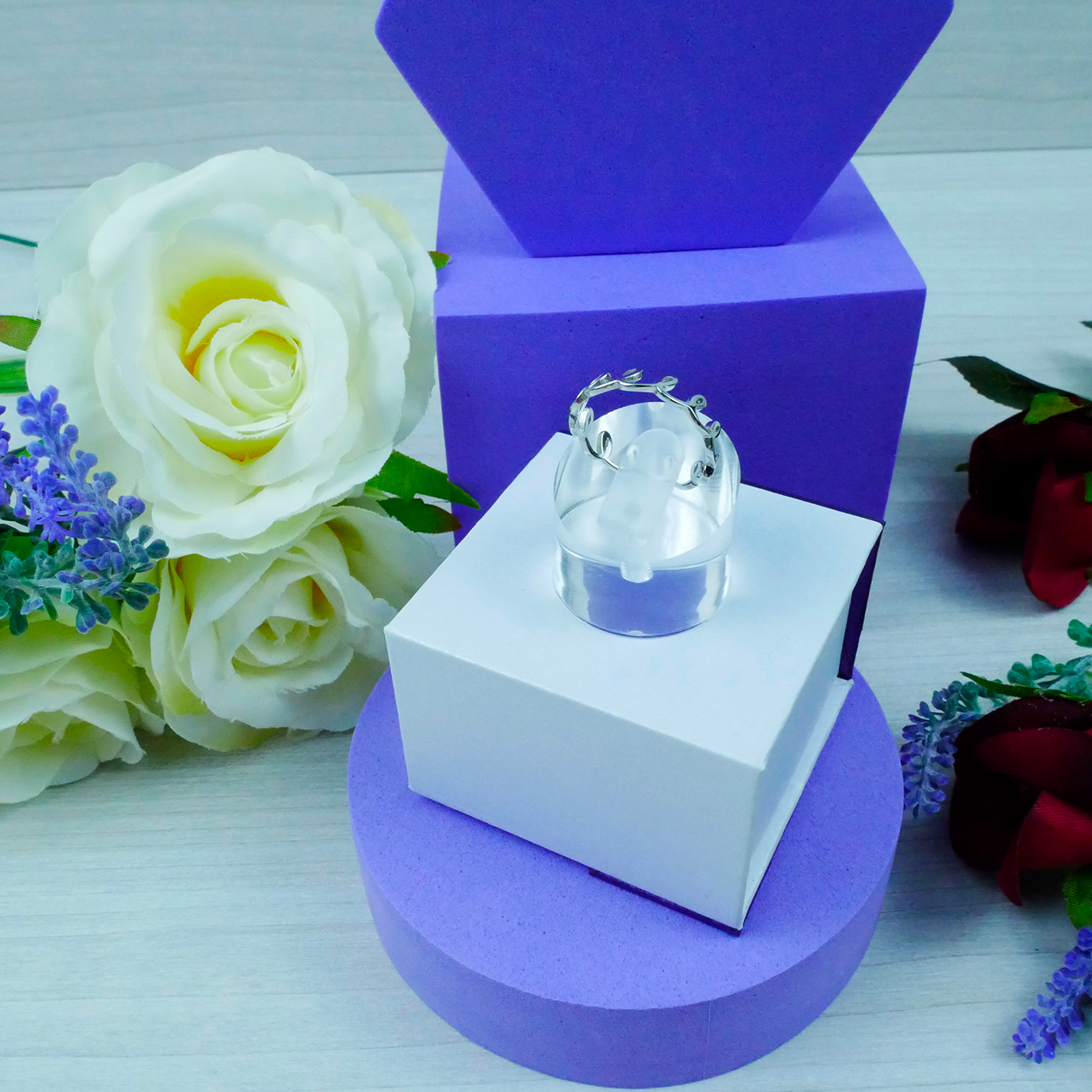 Silver Plain Loops Ring