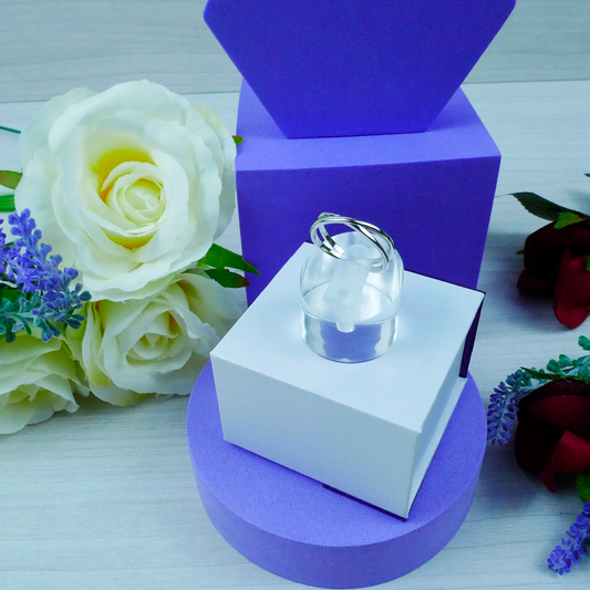 Silver Plain X Ring
