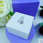 Silver "Horse" Pendant with Black Zirconia Gemstone Just Silver Jewellery