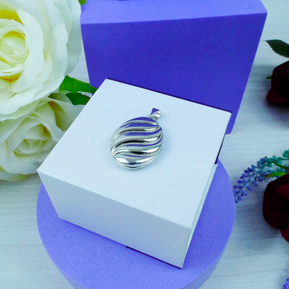 Silver Swirl Oval Locket Just Silver Jewellery