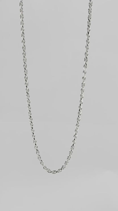 Solid Sterling Silver Rope Chain (3.4mm)