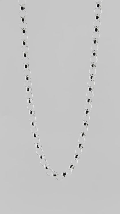 Solid Sterling Silver Rolo Chain (6.4mm)