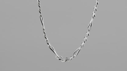 Solid Sterling Silver Figaro Chain (5.5mm)