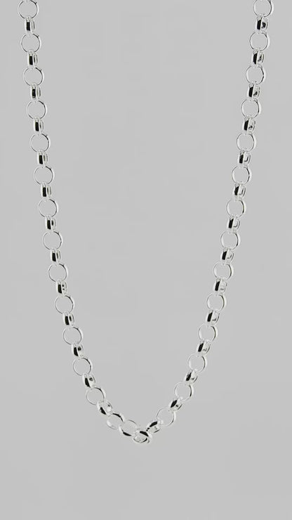 Solid Sterling Silver Rolo Chain (5.3mm)
