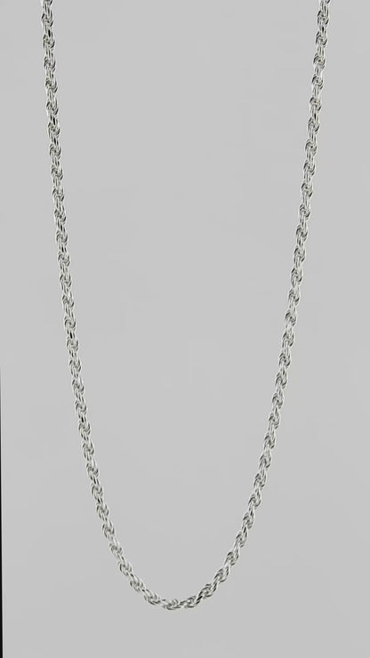 Solid Sterling Silver Rope Chain (2.7mm)