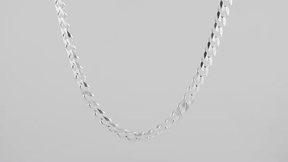Solid Sterling Silver Curb Chain (7mm)