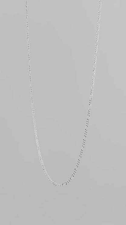 Fine Sterling Silver Figaro Chain (2.1mm)