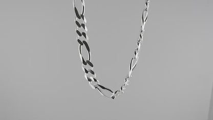 Solid Sterling Silver Figaro Chain (9.8mm)